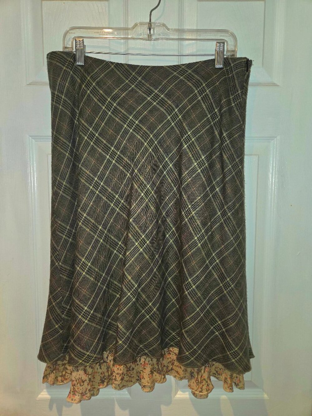 Green Plaid Skirt